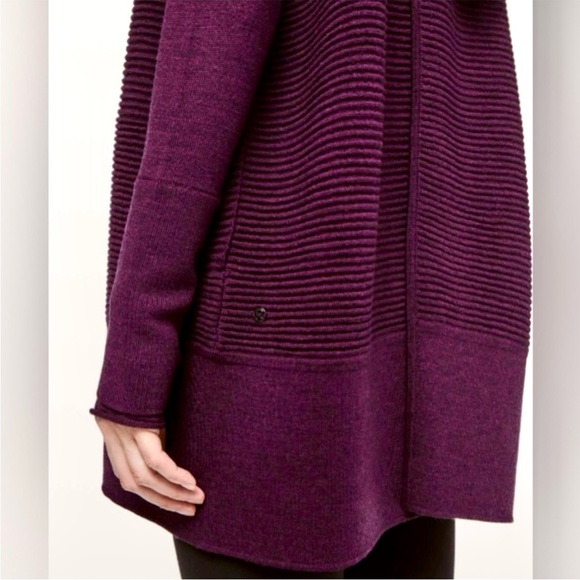 Lululemon Sz 2 Sit In Lotus Wrap II Open Cardigan Purple - Picture 3 of 8
